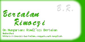 bertalan rimoczi business card